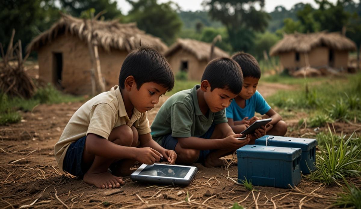 Niños con acceso a internet